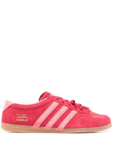 Adidas Originals Gazelle Three-stripe Trainers In Red