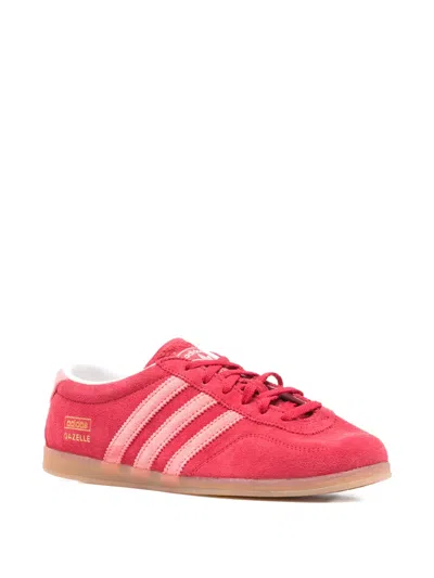 Adidas Originals Gazelle Three-stripe Trainers In Red
