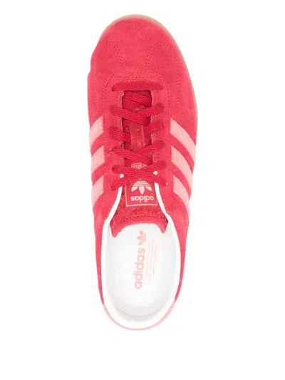 Adidas Originals Gazelle Three-stripe Trainers In Red
