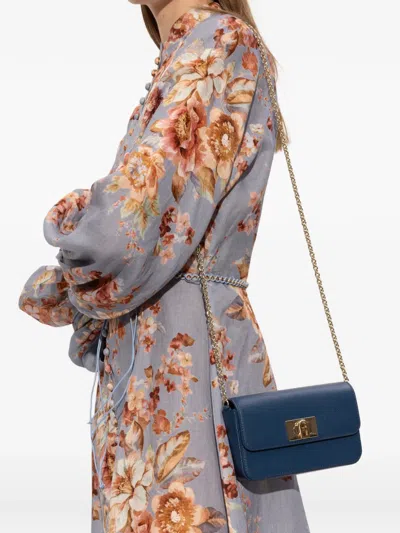 Furla Chain-strap Leather Cross Body Bag In Neutral