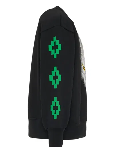 County Of Milan Wolf-print Crew Neck Sweatshirt In Black