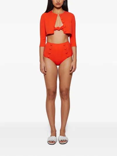 Lisa Marie Fernandez Buttoned Beach Cardigan In Multi