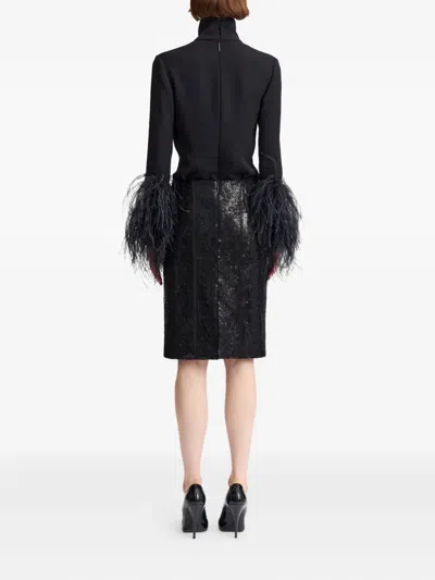 16arlington Deoda Sequin Lace Skirt In Black