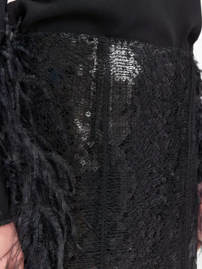 16arlington Deoda Sequin Lace Skirt In Black