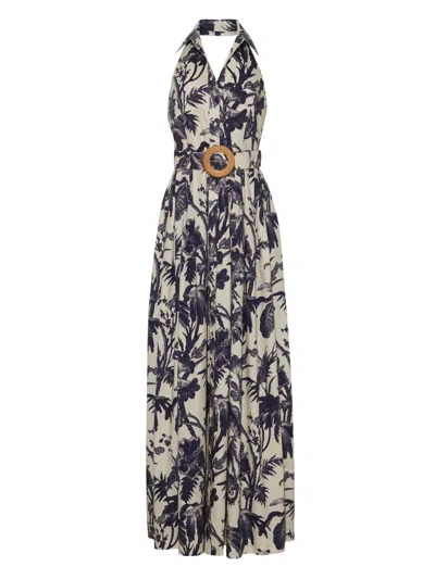 Cara Cara Quentin Floral Belted Maxi Dress In Multi