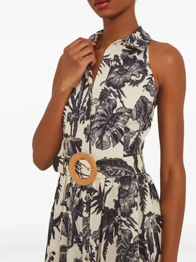 Cara Cara Quentin Floral Belted Maxi Dress In Multi