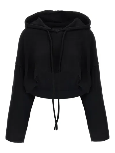 Giovanni Bedin Asymmetrical-hem Hoodie In Black