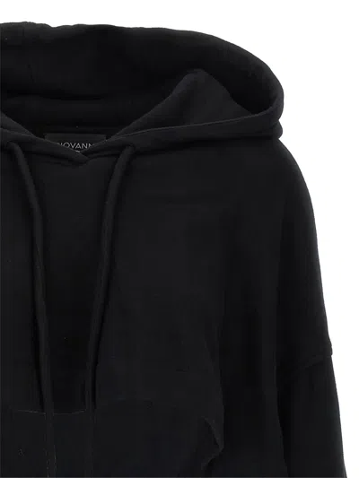 Giovanni Bedin Asymmetrical-hem Hoodie In Black