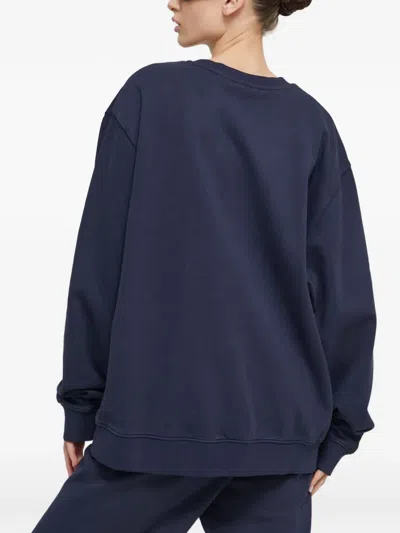 Hugo Boss Logo Crew-neck Sweatshirt In Blue