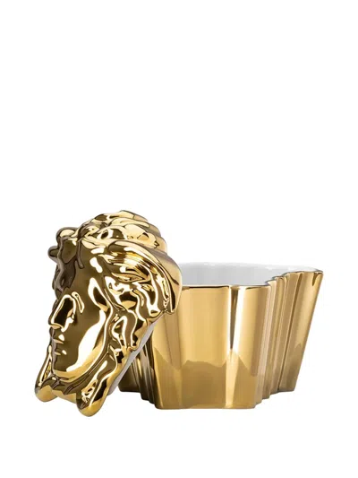 Versace Medusa Head-design Trinket Box In Gold