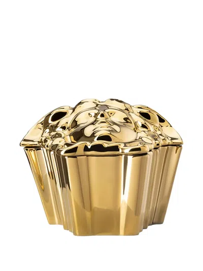 Versace Medusa Head-design Trinket Box In Gold