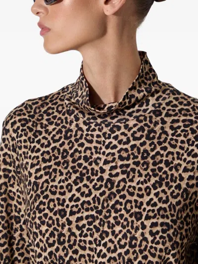 Apc Animal-print Midi Dress In Multi