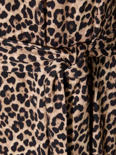 Apc Animal-print Midi Dress In Multi