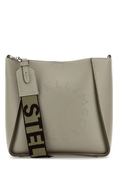 Stella Mccartney Grey Alter Mat Stella Logo Crossbody Bag In Green