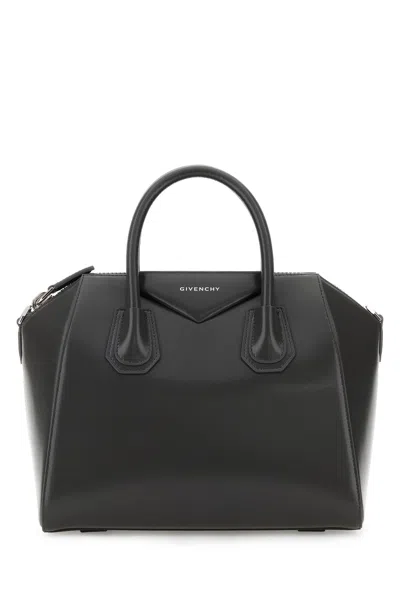 Givenchy Small Structured Leather Antigona Shoulder Bag In Black