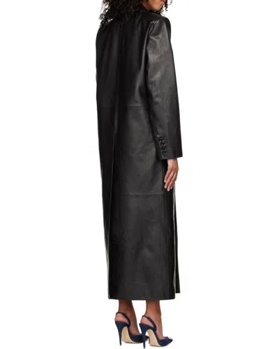 Magda Butrym Double-breasted Long Coat In Black