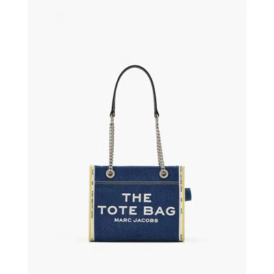 Marc Jacobs The Denim Chain Small Tote Bag In Blue