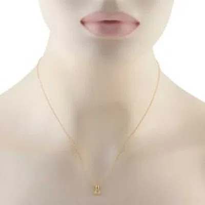 Lb Exclusive 14k Yellow Gold 0.10ct Diamond Solitaire Pendant Necklace Pn16139 Y In Gold