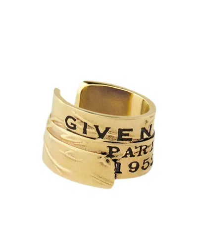 Givenchy Tape Earcuff In Metal And Enamel In Gold