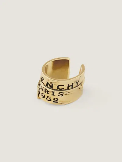 Givenchy Tape Earcuff In Metal And Enamel In Gold