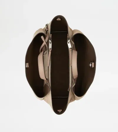 Tod's Mini Suede Shoulder Bag In Brown