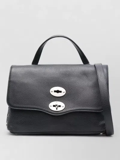 Zanellato Small Leather Crossbody Bag Featuring Studs In Black