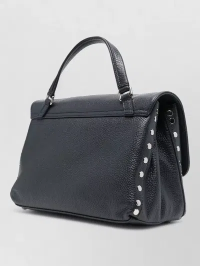 Zanellato Small Leather Crossbody Bag Featuring Studs In Black