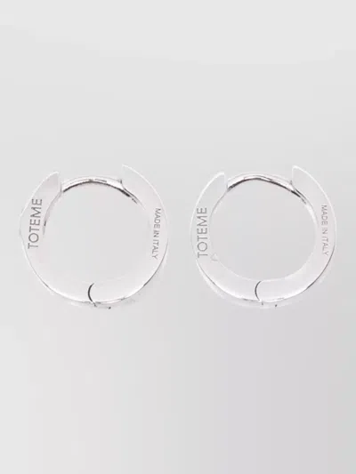 Totême Stylish Hoop Earrings For Everyday Wear In Transparent
