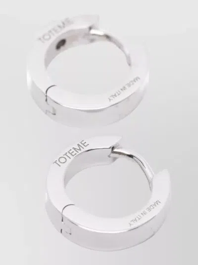 Totême Stylish Hoop Earrings For Everyday Wear In Transparent