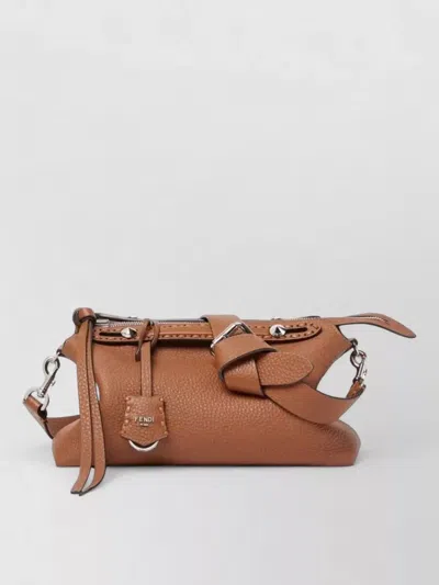Fendi Medium By The Way Selleria Hand-sewn Topstitches Tote Bag In Brown