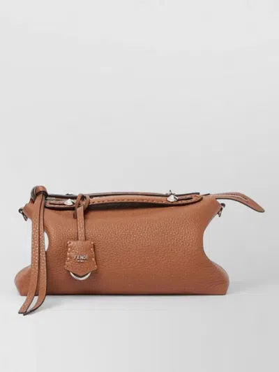 Fendi Medium By The Way Selleria Hand-sewn Topstitches Tote Bag In Brown
