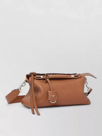Fendi Medium By The Way Selleria Hand-sewn Topstitches Tote Bag In Brown