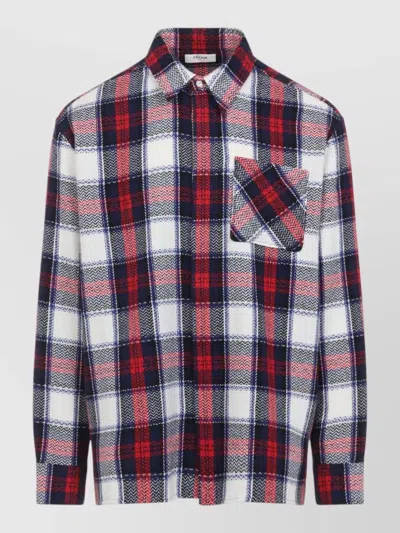 Celine Casual Plaid Shirt Button-down Collar In Pattern