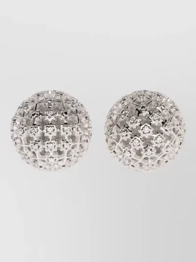 Totême Round Stud Earrings Two-piece Set In Silver