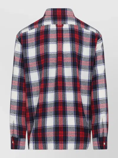 Celine Casual Plaid Shirt Button-down Collar In Pattern