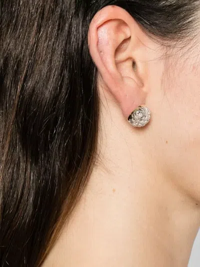 Totême Round Stud Earrings Two-piece Set In Silver