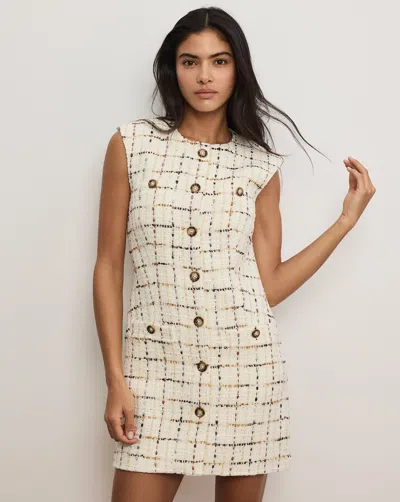 Veronica Beard Tamara Tweed Mini Dress In Multi