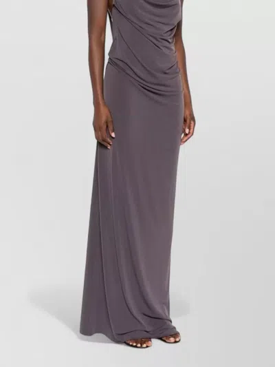 Coperni Draped Cowl Neck Maxi Dress Open Back In Transparent