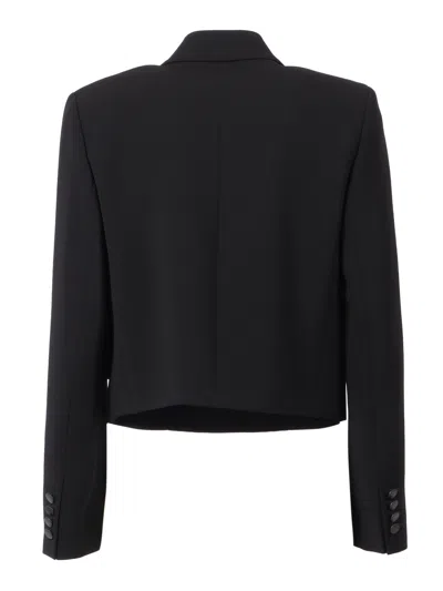 Max Mara Caprera Button Jacket In Black