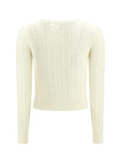 Fiorucci Cream Merino Wool Sweatshirt In White