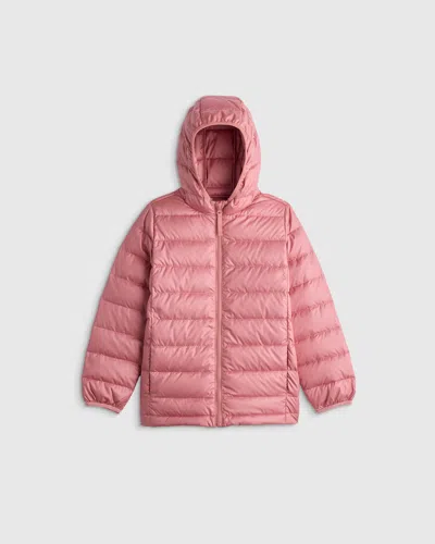 Quince Lightweight Down Hooded Puffer Jacket In Pink