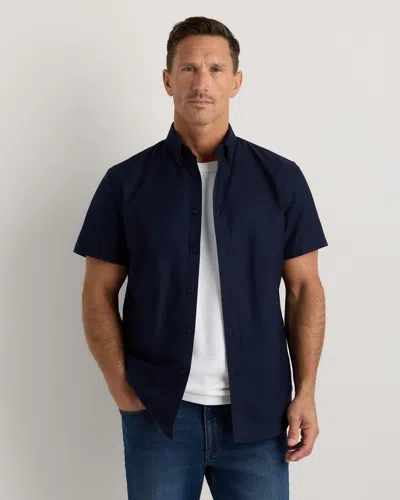 Quince Men's Short Sleeve Oxford Shirt In Blue