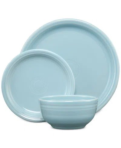 Fiesta Bistro Coupe 3-piece Place Setting, Service For 1 In Blue