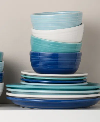 Fiesta Bistro Coupe 3-piece Place Setting, Service For 1 In Blue