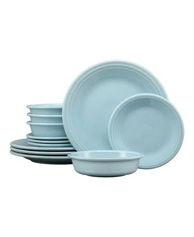 Fiesta Classic Rim 12 Pc. Dinnerware Set, Service For 4 In Blue