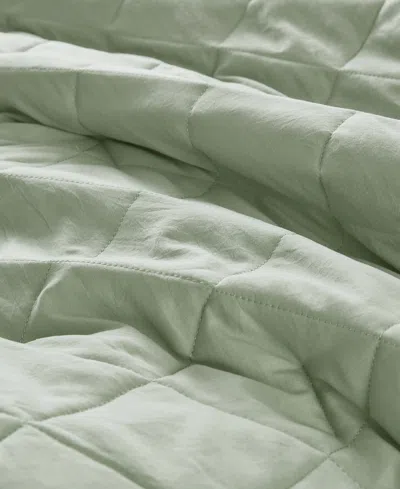 510 Design Phoebe Diamond Quilted Ruffle Edge 3-pc. Comforter Set, Full/queen In Green