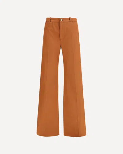 Chloé Wide Leg Trousers With Pockets And Loops In Blue