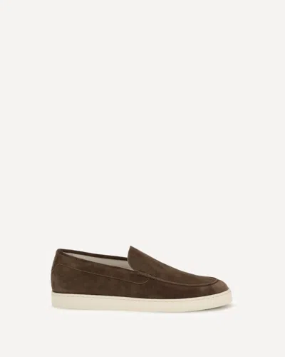 Brunello Cucinelli Men Suede Loafers In Brown