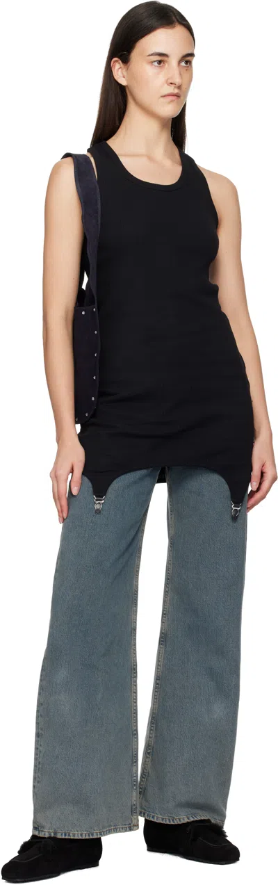 Maryam Nassir Zadeh Navy Lara Stones Tote