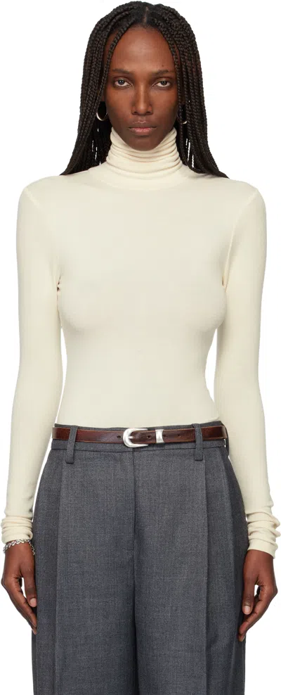 Tonywack Off-white Slim-fit Turtleneck In White